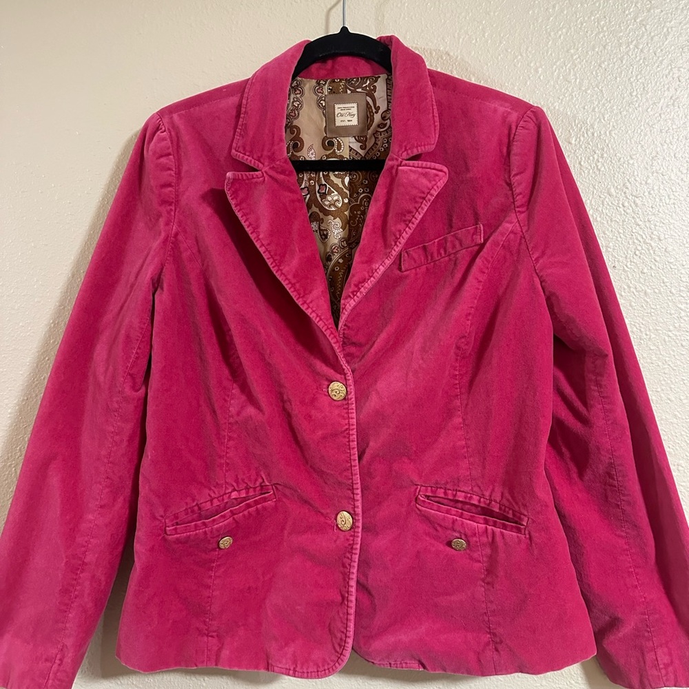 Old Navy Fuchsia Corduroy Blazer